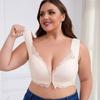 European and American Plus Size Bra Thin Vest for Women with Gathered Beautiful Back and Front Buckle Fixed Cup Underwear