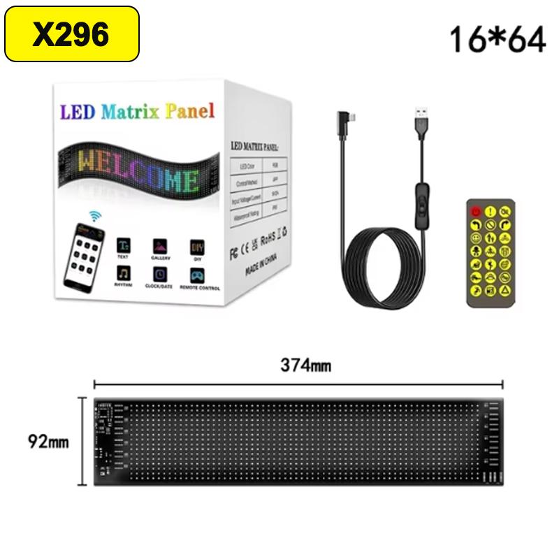 Demon Eyes Car LED Logo APP LED Matrix Pixel Panel Night Light DIY Programmable Flexible LED Display for Car Truck Accessories