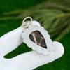 925 Sterling Silver Pear Coconut Jasper Stone Bezel Daughter New Pendant Jewelry
