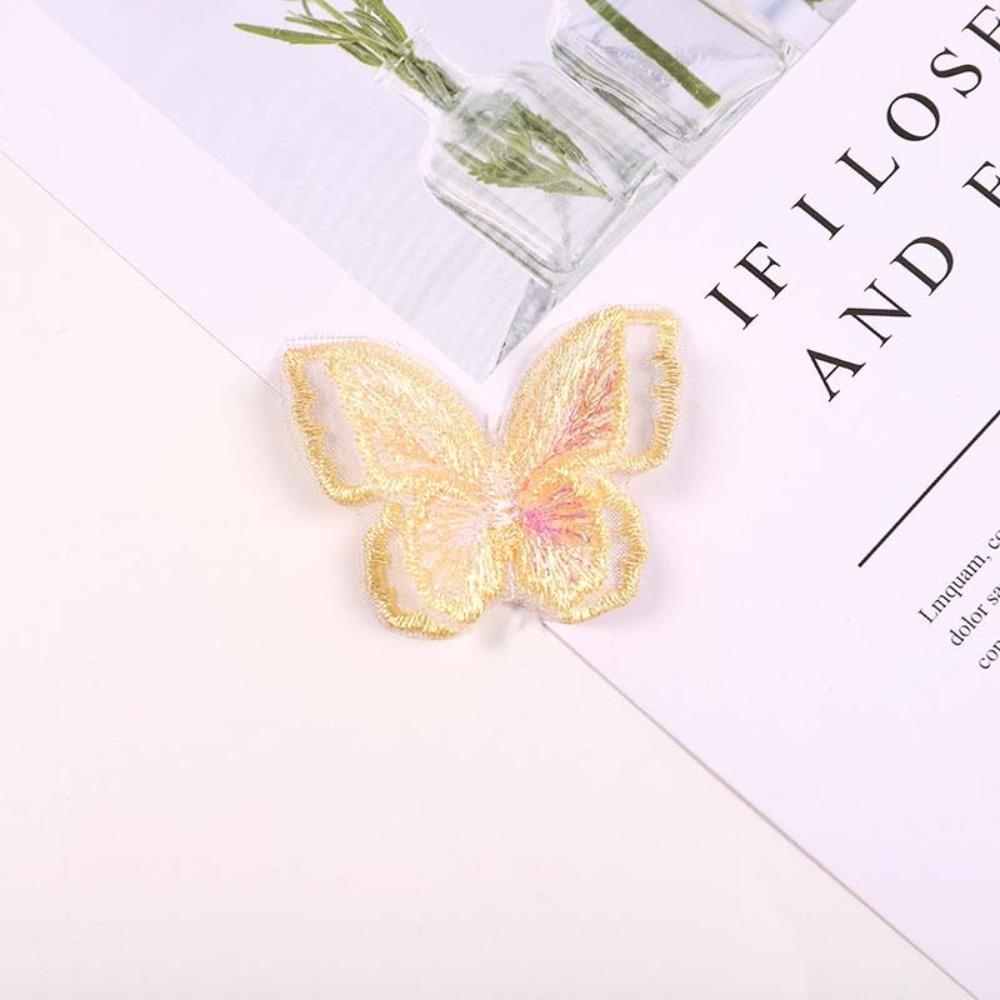 10PCS Double-layer Chiffon Butterfly Dreamy Sewing Craft Decoration For Hairband Nail Decoration