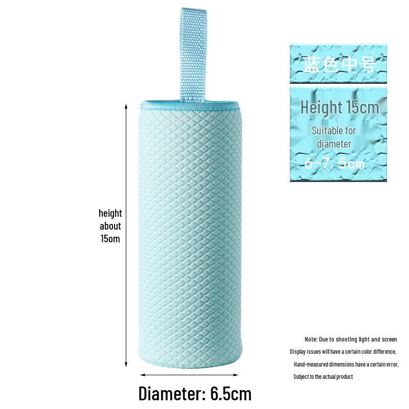 Универсальный ручной термоизолированный нескользящий чехол для стеклянной чашки с рельефным рисунком для сохранения тепла и защиты.