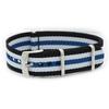 MORELLATO Nylon Watch Strap BAND Band 18mm Replacement Tool Included Imported U3972A74818018M Black/White/Blue [Regular Product]