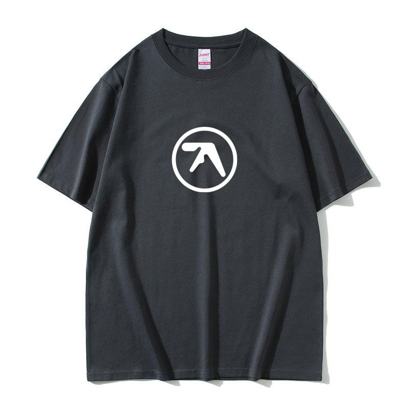 Футболка с принтом логотипа Aphex Twin Унисекс Женская Повседневная Хлопковая Винтажная С коротким рукавом Мужская Хип-Хоп Оверсайз Футболки Уличная одежда