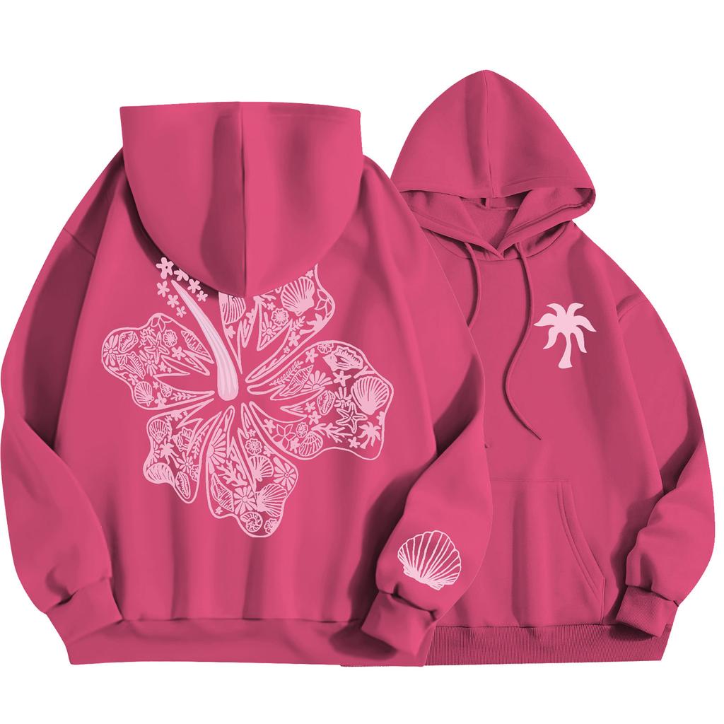 Женская мода, женский легкий пуловер с длинными рукавами и карманами, толстовка с капюшоном в стиле консервативного стиля