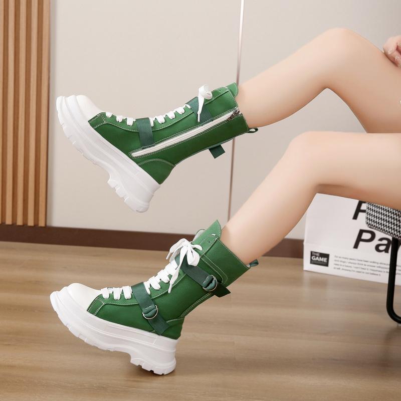 Женские ботинки Rock Shoes, женские, новинка 2024 года, ботильоны на шнуровке, женские, с круглым носком, дизайнерские, на плоском каблуке, в стиле Лолиты, модные, спортивные, женские ботинки