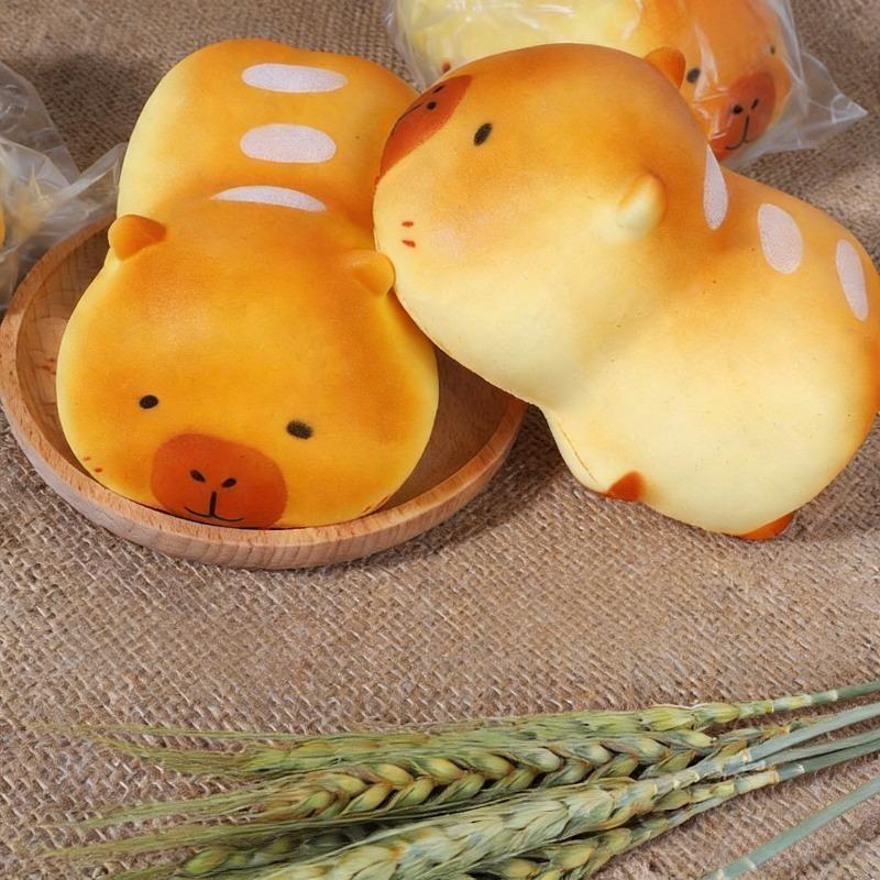 Squishy Capybara Bread Squeeze Toy Soft Cute Cartoon Capibara Fidgets Toys Anti Stress Slow Rebound Squishy Toy For Friend Gifts