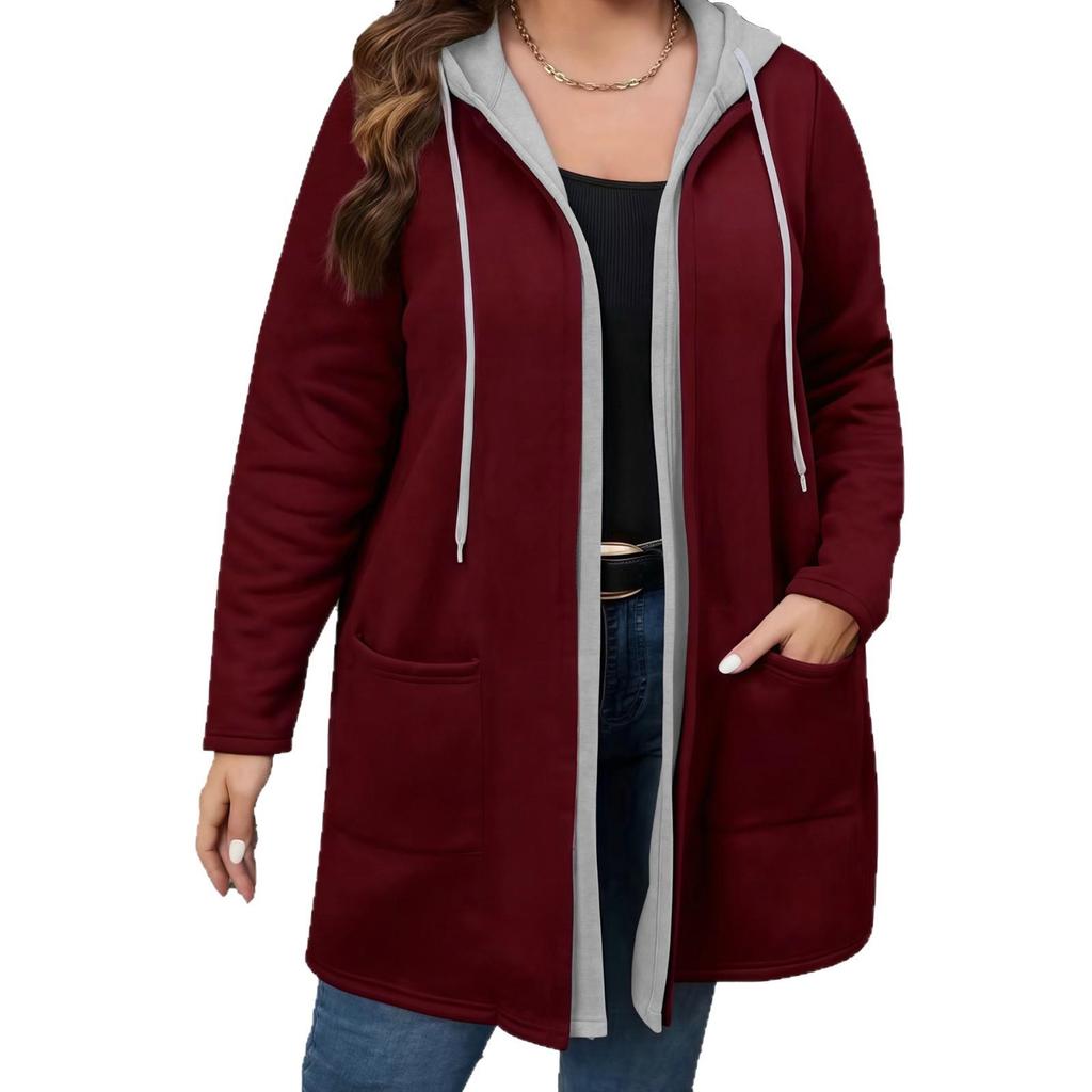 Elegant Solid Color Splicing Two-Piece Plus Size Women's Top, Autumn 2025 Collection