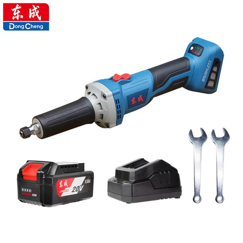Аккумуляторная электрическая шлифовальная машина Dongcheng, бесщеточная, 20 В, литиевая батарея, DCSJ25, прямая шлифовальная машина, ручная машина для полировки и гравировки дерева и камня