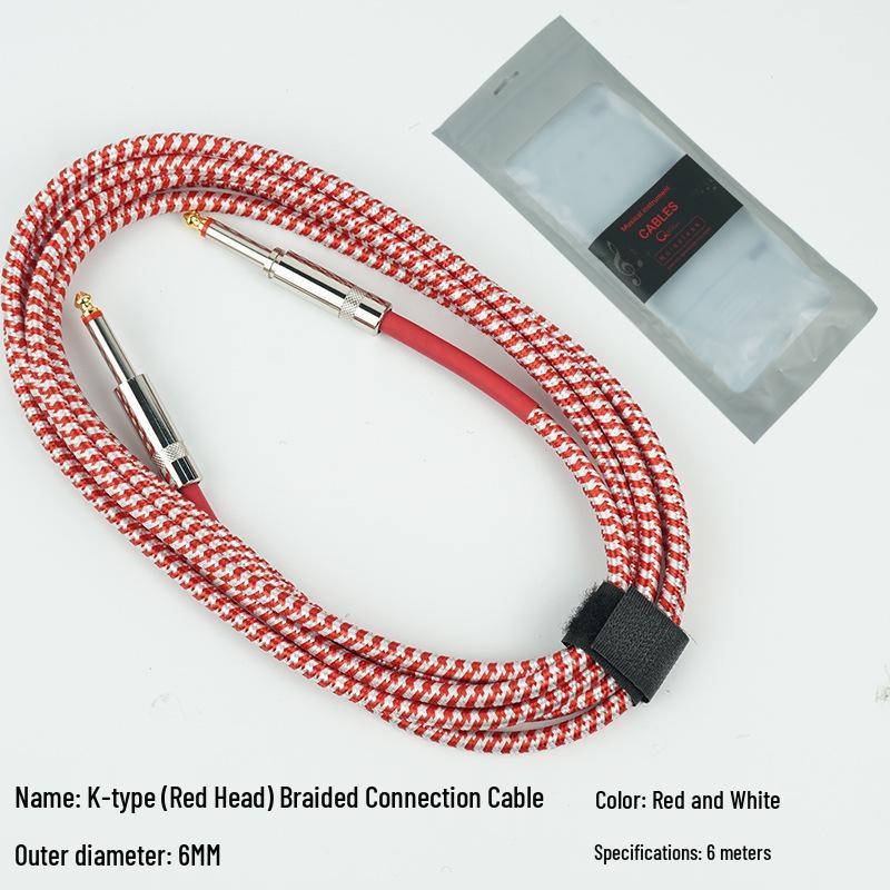 Noise Reduction Electric Guitar Cable - 3m, 6m, 10m Options: Bass Series & Effect Pedal Connection