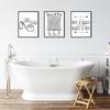 Bathroom Black White Wall Art Prints Quotation Funny Signs Bathtub Canvas Painting Posters Nordic Bathroom Home Decor No Frame