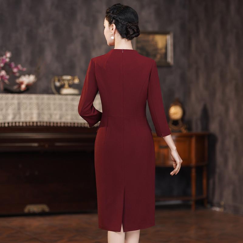 Shenzhen Cheongsam Plus-Size Mother of the Bride Dress 2024 High-End Wedding Banquet Toast Dress