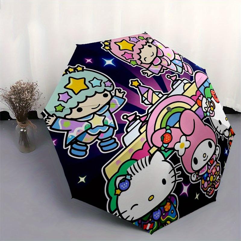 1pc Hello Kitty Fantasy LandUmbrella with Plastic Handle,Suitable for All Seasons Home Travel Outdoor UmbrellaSanlio166