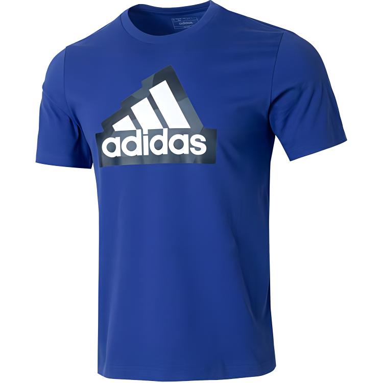 adidas Футболки Мужские Синие С Круглым Вырезом Средней Посадки Прямой Крой IN6228