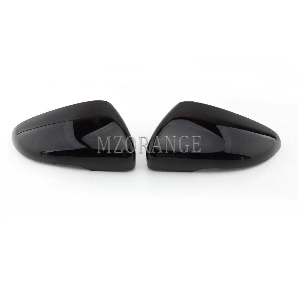 Боковое зеркало с подогревом, стекло зеркала заднего вида, крышка для VW Golf 6 MK6 2009-2013, ярко-черная крышка корпуса зеркала с дверным крылом