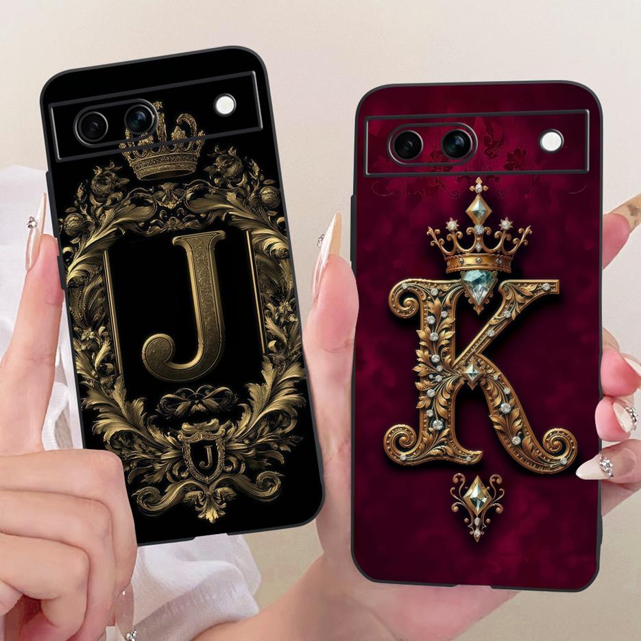 For Google Pixel 8A Case Pixel8 Pro New Luxury Crown Letters Cover Soft TPU Matte Phone Case For Google Pixel 8 Pro Pixel8A Bags