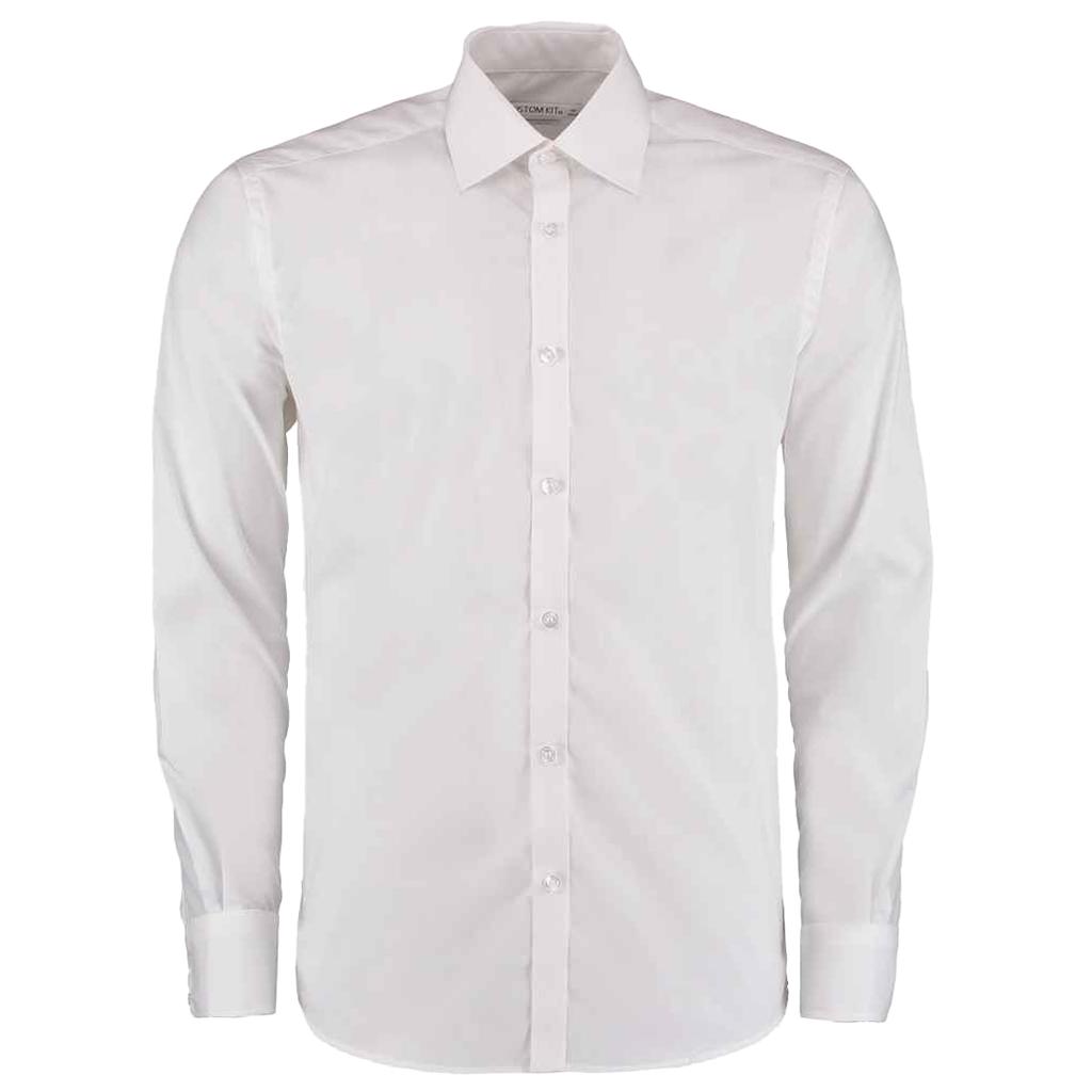 Kustom Kit Mens Slim Long-Sleeved Shirt