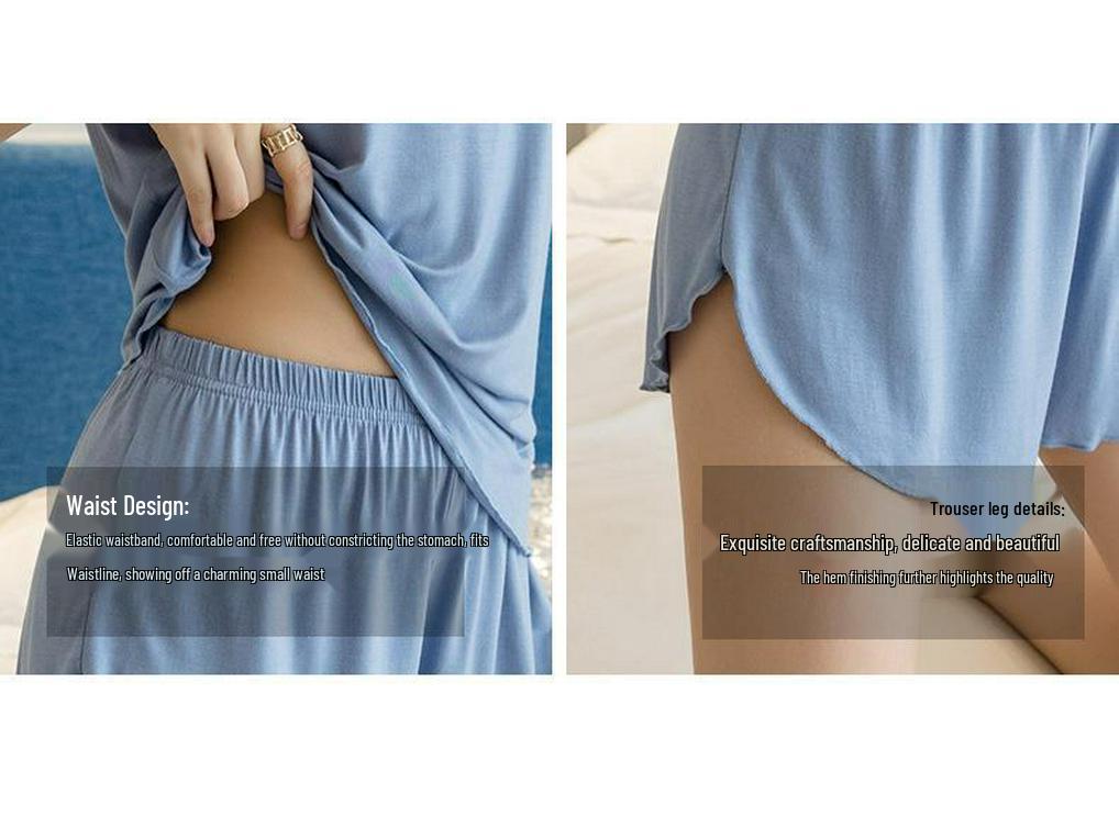 Plus Size Women's Summer Pajama Set - Comfortable Vest & Loose Shorts