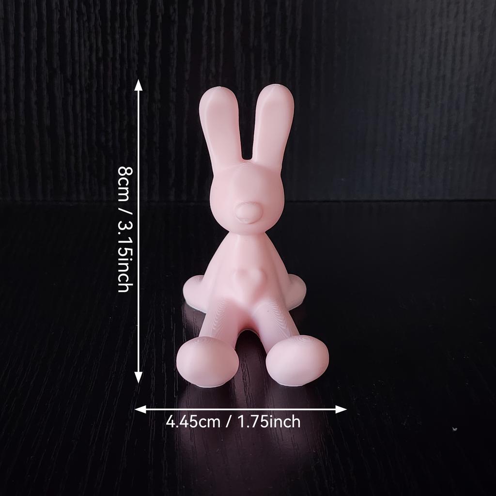 Милый Держатель для Телефона в Виде Кролика, 3D Печатное Украшение, Мягкое и Милое Украшение, Устойчивая и Нескользящая Подставка для Мобильных Телефонов