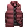 Down Cotton Men's Solid Color Vest Winter Coat Trend Loose and Versatile Thick Warm Couple Outer Vest