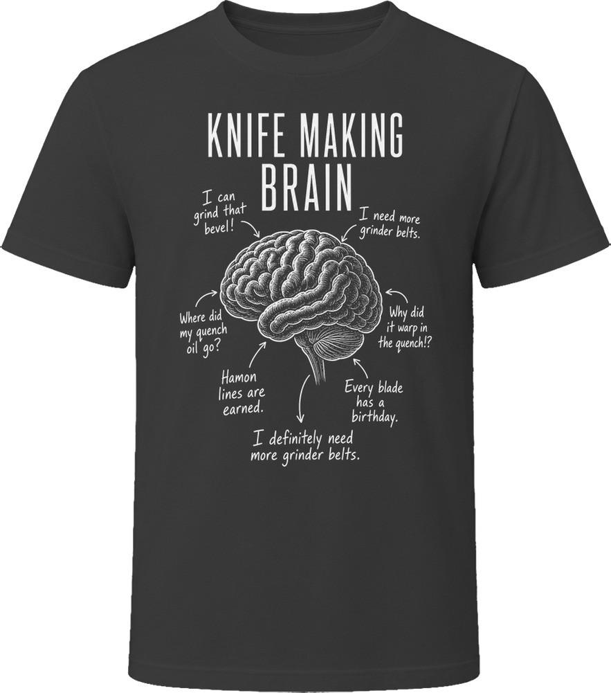 Knife Making Brain Funny Bladesmith T Shirt