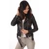 SKINOUTFIT Women's Stylish Genuine Lambskin Soft Leather Slim Fit Black Biker Jacket Coat