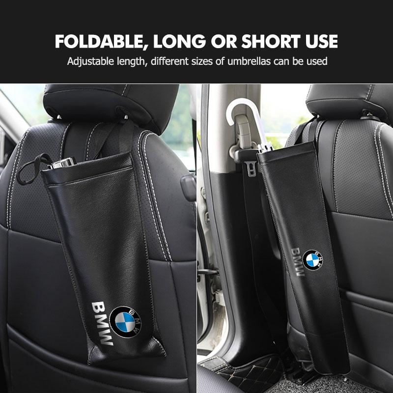 TXMM8 2025 Hot Car Umbrella Storage Bag Holder Waterproof Seat Back Tidying For BMW X3 X5 M5 M3 E46 E90 E60 F10 E39 F30 E36 G30 E87 E7