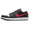 Air 1 Low White Toe Men Sneakers Black Fire-Red 553558-063