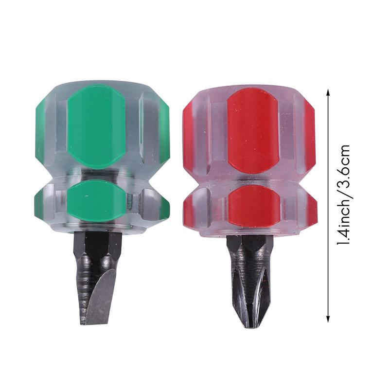 Инструмент для ремонта мини-отверток, набор коротких шлицевых отверток, одна маленькая плоская отвертка и одна крестовая отвертка