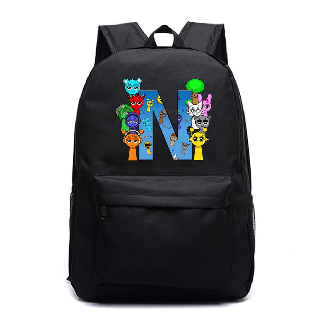 Leisure Travel Backpack Rhythm Box 26 Letter School Bag Elementary and Secondary School Students Peripheral Backpack Trend