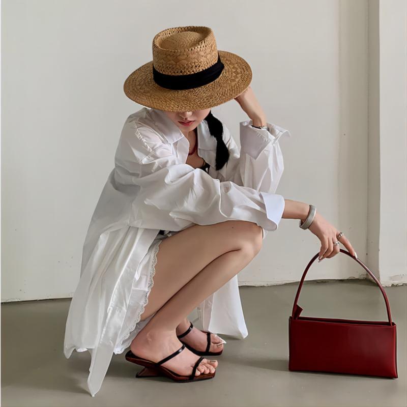 Мода 2024 Лето Женские тапочки Модные Элегантные Толстые Каблуки Шлепанцы Дамы Элегантные Платья Для Вечеринок Сандалии Обувь