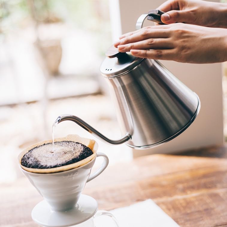 HARIO V60 чайник для капельного кипячения древесины практичная емкость 800 мл открытая совместимая серебряная подарочная коробка подарок Fire/IH VKW-120-HSV