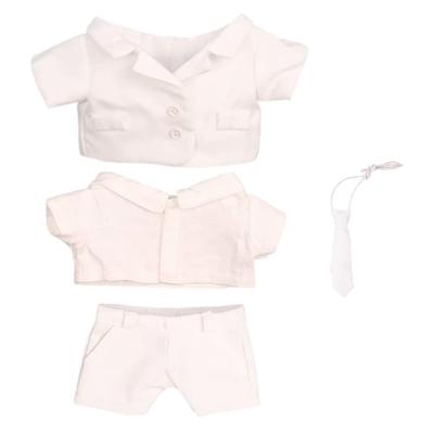 Niannyyhouse 15 см Плюшевый Костюм Одежды Куртка Белая Рубашка Галстук Брюки Хлопковая Одежда для Куклы (белый)