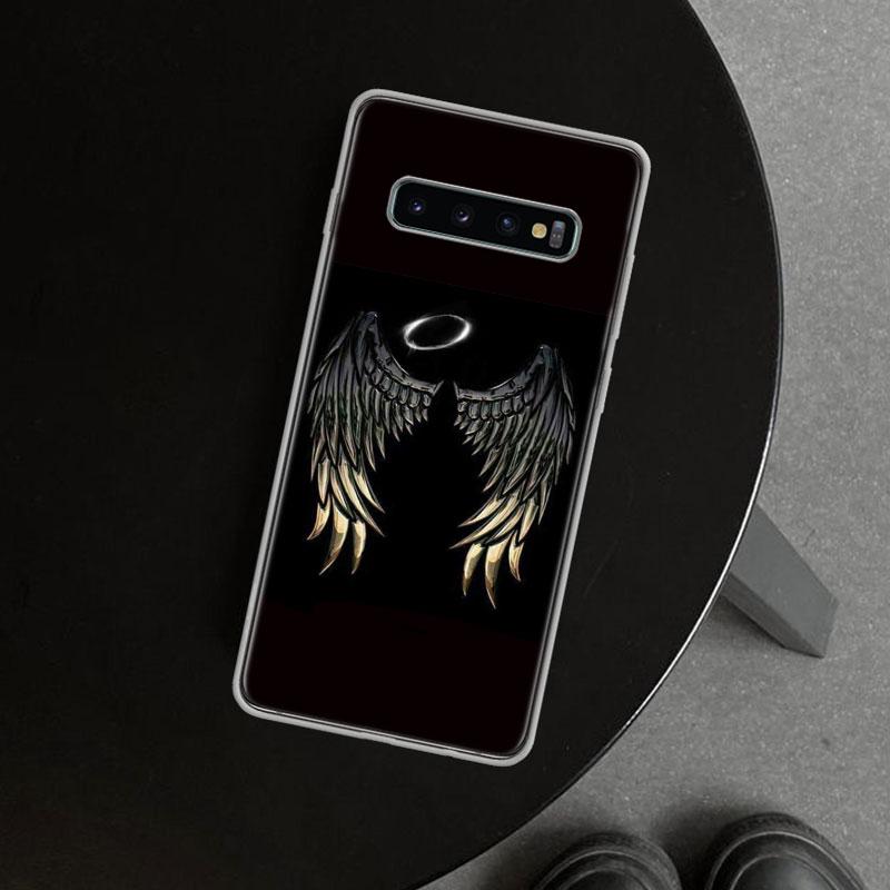 Чехол для телефона Ангельские Крылья Демонические Крылья для Samsung Galaxy S26 S25 Edge S24 S23 Ultra S22 Plus S21 FE S20 + Художественный Индивидуальный Funda