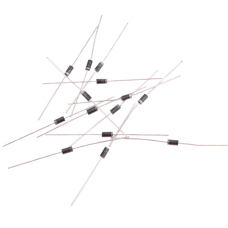 50 шт. выпрямительных диодов Шоттки Uf4004 Uf4007 1A 400 В 1000 В сверхбыстрый выпрямительный диод Do-41