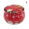 Мини Рождественская жестяная круглая банка для конфет, банка для конфет, для подарков, рождественские ароматизированные жестяные банки, круглый контейнер для свечей