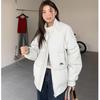 Fashionable Winter Cotton Jacket for Women with Stand Collar and Loose Fit Keep Warm