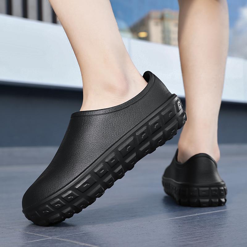 Original Kitchen Shoes Men Clogs Outdoor Plaltfotm Casual Waterproof Rain Shoes Non-slip Restaurant Work Oil-proof Chef Shoes