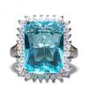 Blue Square Shaped Gorgeous Elegant Ring For Women Charm Wedding Engagement Temperament Classic Ring Female Gifts