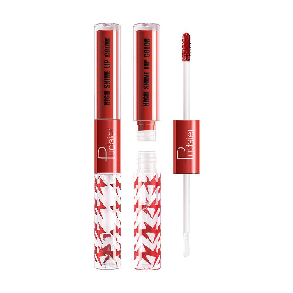 16 Color Double Head Lip Glaze Moisturizing Lip Oil Moisturizing Non Fading Lipstick Lip Honey and Lip Gloss