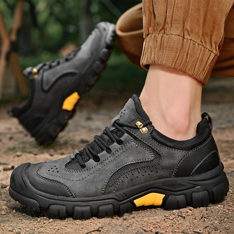 High Quality Outdoor Low Cut Comfortable Soft Soled Hiking Men Fashionable Lace Up Anti Slip Wear-resistant Travel Sports Shoes