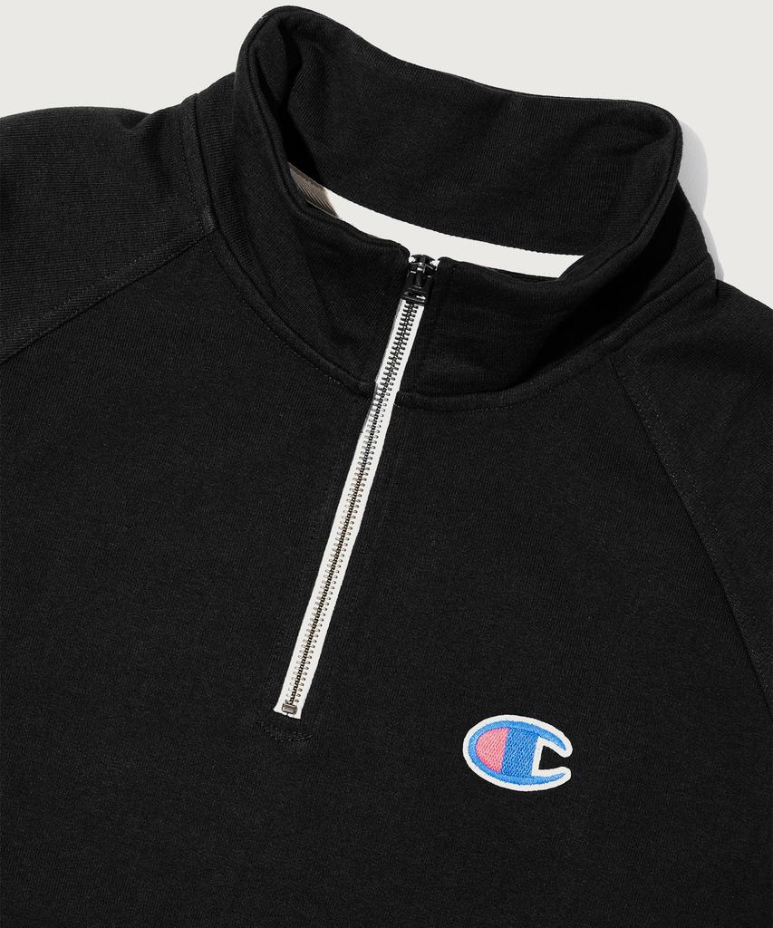 Champion Логотип Heritage Свободный крой Молния до середины Черный