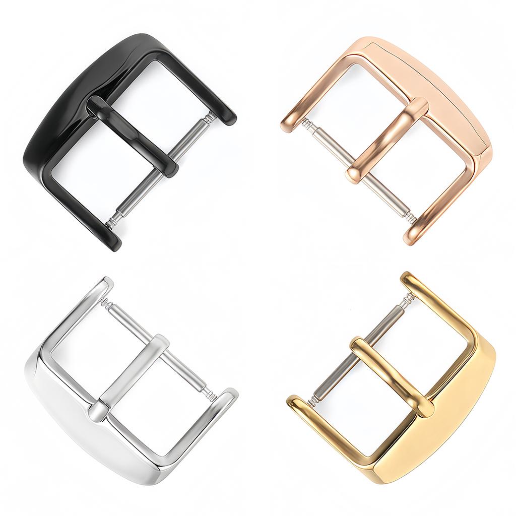 Watch Buckle Stainless Steel Watchbands Clasp Leather Band Strap Replacement Buckle 10/12/14/16/18/20/22/24mm Watch Accessories