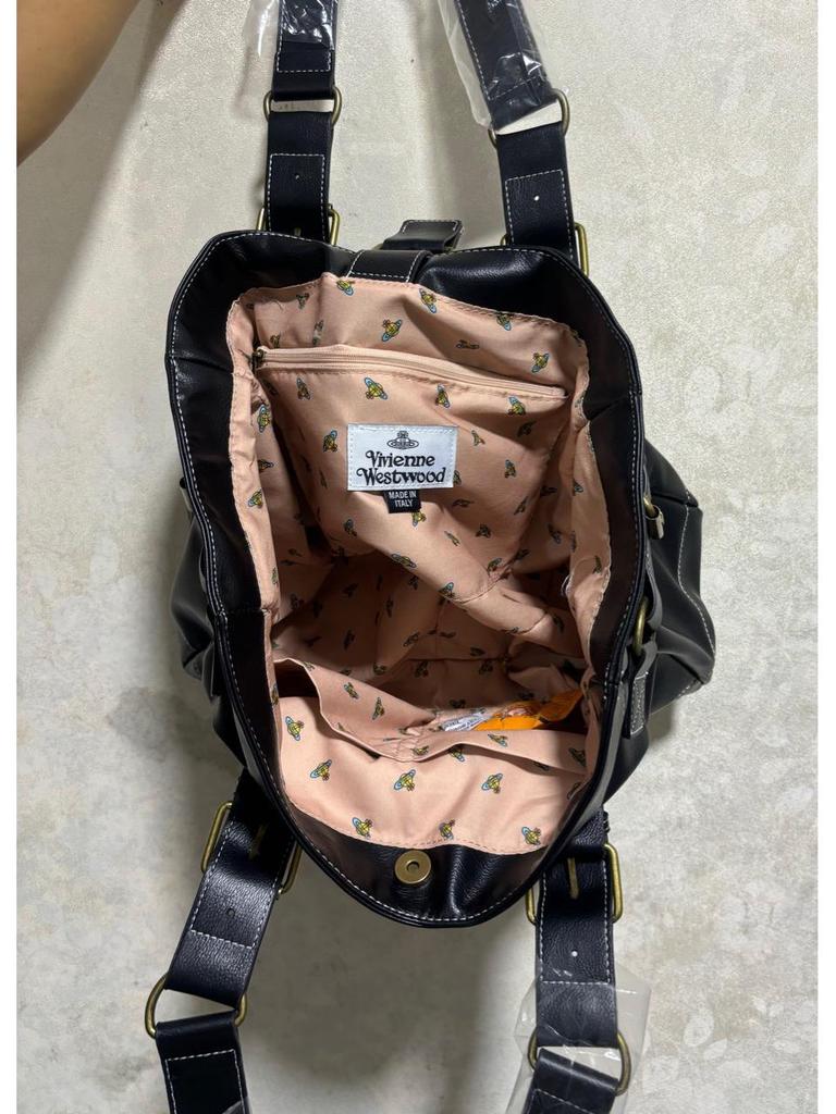 2025 Универсальная черная сумка-тоут для ноутбука под мышкой для женщин - Большая вместимость, повседневная мотоциклетная наплечная сумка