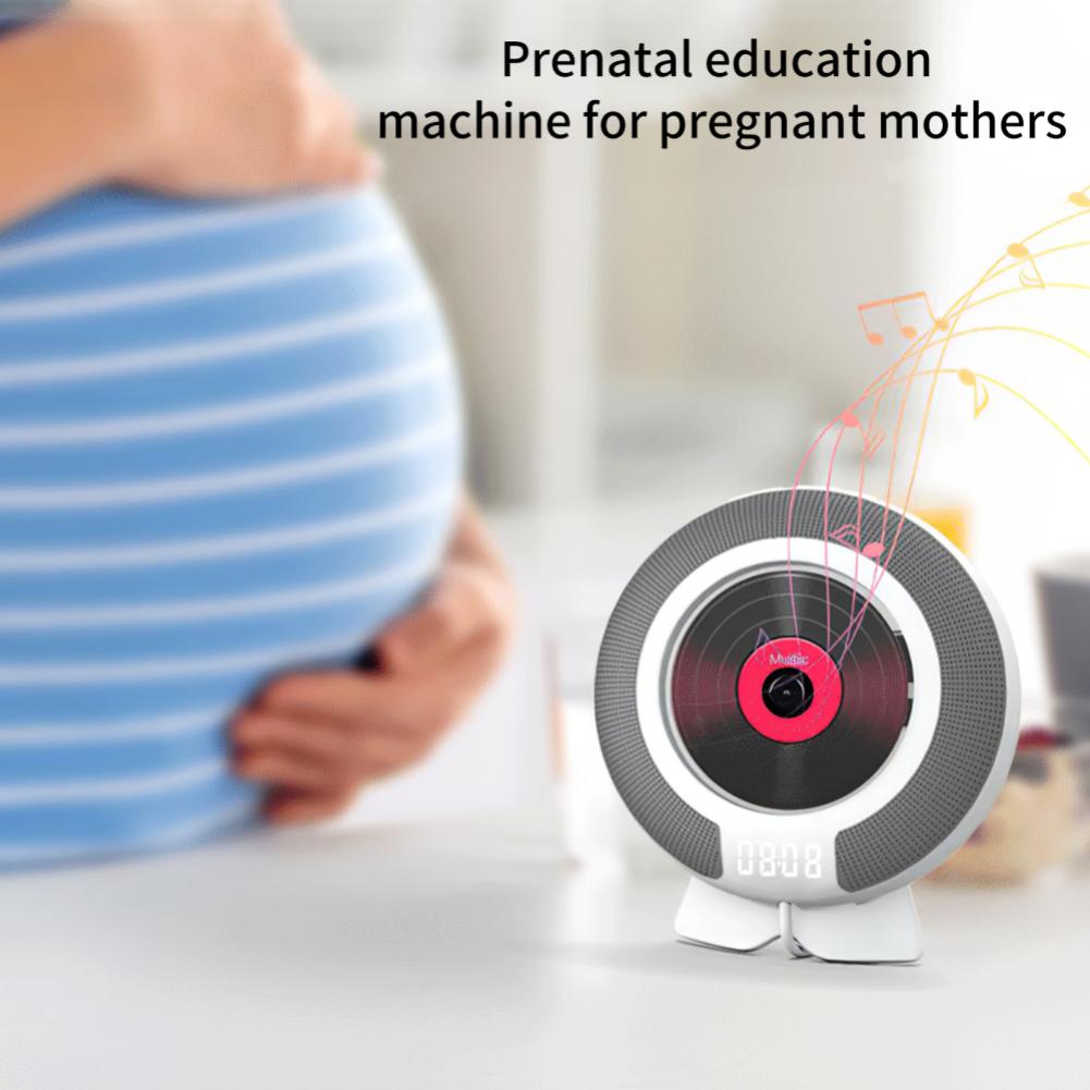 5 IN 1 Wall Mounted CD Player FM Radio HiFi Bluetooth Speaker Mini Home Boombox USB Player