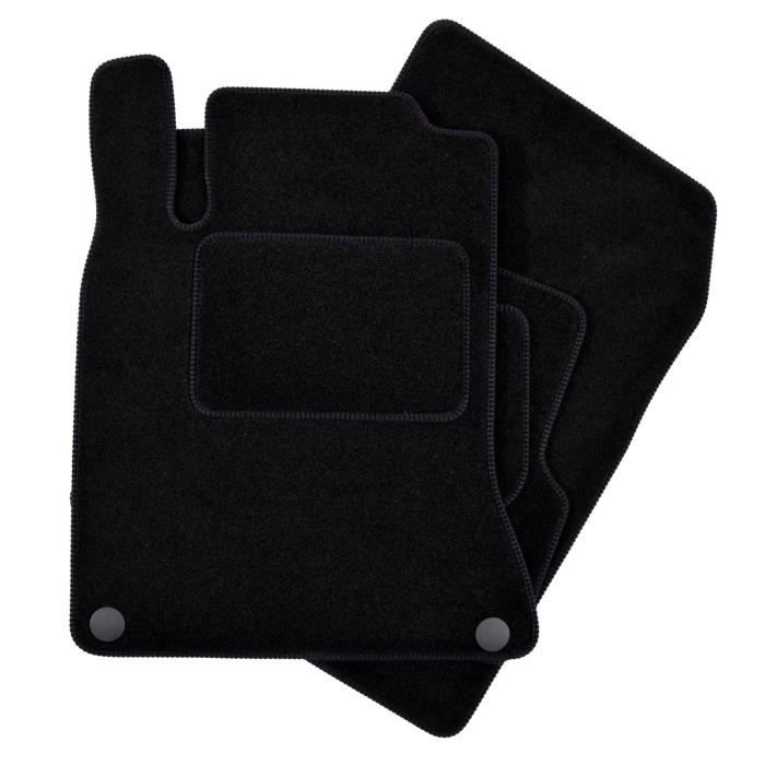 Tapis De Sol Noir Velours - J&J AUTOMOTIVE - Mercedes GLA X156 - Sur Mesure - Antidérapant - Imperméable