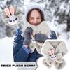 Cartoon Plush Scarf Thickened Plush Scarf Cute Thickened Scarf