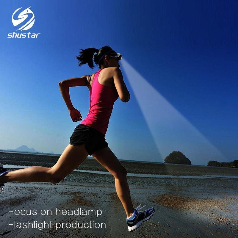 Светодиодная перезаряжаемая водонепроницаемая светодиодная фара. Поворотный зум, 3 режима налобного фонаря. Встроенная литиевая батарея для рыбалки, езды на велосипеде, кемпинга.