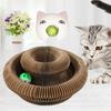 Cats Accordion Scratch Toy Foldable Interactive Cat Scratch Board with Bell Ball Portable Changeable Cat for Indoor Cat Exercise