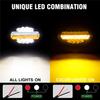 5" 144W 7000LM 6500K & 3000K LED Pods Off Road LED Light Bar Spot Flood Combo Oval Amber Work Light Fog Lights Driving Lights