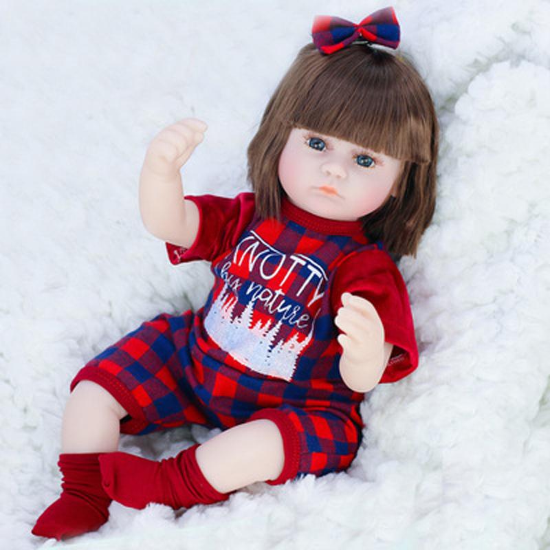 42cm Toy Full Body Silicone Water Proof Bath Toy Popular Reborn Toddler Baby Dolls Bebe Doll Reborn Lifelike Soft Touch